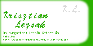 krisztian lezsak business card