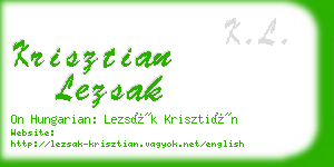 krisztian lezsak business card